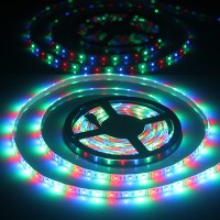 5v服装电车模型diy光源3528rgb 跑马彩色带遥控 led电池盒usb灯带