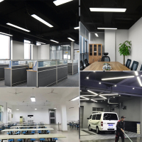 办公室吊灯led长条灯超亮店铺商用教室灯健身房灯具长方形吸顶灯