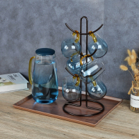 家用水杯架沥水托盘置物架收纳咖啡杯茶杯架倒挂马克杯架放杯子架