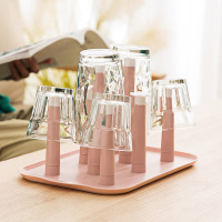 大号花型塑料杯子收纳架家用杯子架玻璃杯置物架杯架水杯沥水架