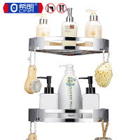 卫浴免打孔304不锈钢浴室三角篮放东西的架子置物架淋浴房卫生间