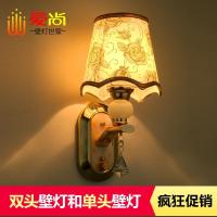 床头灯卧室客厅过道简约现代欧式酒店非标工程宾馆布罩可调光壁灯