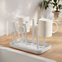 创意沥水玻璃杯水杯挂架咖啡杯马克杯子架收纳杯架托盘置物架