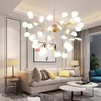 北欧现代简约萤火虫吊灯创意客厅灯具个性餐厅卧室灯网红树枝吊灯