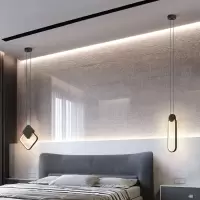 床头led小吊灯单头北欧现代简约吧台创意餐厅玄关灯圆形卧室吊灯