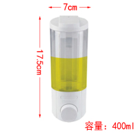 皂液器酒店皂液盒壁挂式洗手液盒子家用沐浴露宾馆单双头洗发水瓶|水晶白色单头