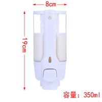 皂液器酒店皂液盒壁挂式洗手液盒子家用沐浴露宾馆单双头洗发水瓶|白色单头