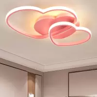 卧室灯led吸顶灯圆形灯具温馨浪漫少女房间灯婚房灯儿童房爱心型