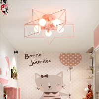 北欧创意个性卧室灯男孩女孩房间灯儿童房现代简约五角星吸顶灯具