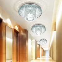 照明圆形射灯玄关走廊过道灯水晶led牛眼孔灯天花灯玄关灯