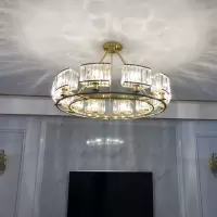 灯具客厅灯耐用餐厅卧室水晶灯全铜钢两用吸顶吊灯送节能led灯泡
