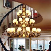 欧式客厅餐厅现代简约卧室吊灯复式楼酒店别墅中式工程水晶大吊灯