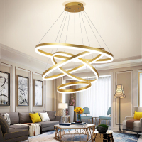客厅吊灯现代简约环形网红灯饰大厅大吊灯餐厅创意卧室北欧灯具
