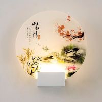 新中式壁灯现代简约卧室床头灯创意客厅led灯装饰过道走廊墙壁灯