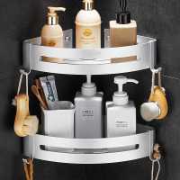 免打孔洗澡间卫浴置物架淋浴房卫生间厕所壁挂式浴室三角篮冲凉房