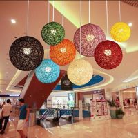 麻球吊灯创意个性藤球编织灯鸟巢酒吧台服装店餐厅圆球形装饰吊灯