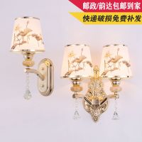 布罩壁灯卧室床头灯led欧式客厅墙壁灯具酒店宾馆走廊楼梯过道灯