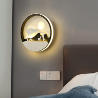 壁灯卧室床头灯北欧创意客厅背景墙壁灯现代简约led过道走廊灯具