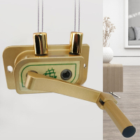 免打孔手摇器浙江手柄太太升降配件好晾衣架|一帆风顺手摇器[金色]尺寸10.2-10.5CM