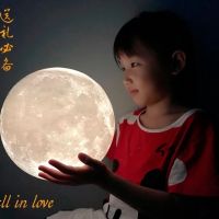 3d打印月球灯月亮灯led小夜灯儿童房灯卧室台灯梦幻夜灯同款