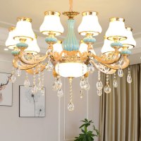 2020年新款欧式客厅吊灯简约现代餐厅奢华大气家用卧室水晶灯具