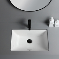 台下盆洗脸盆嵌入式陶瓷方形洗手台盆酒店家用洗面盆卫生间