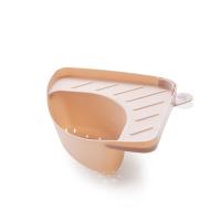 厨房沥水篮三角厨余漏水篮水槽边湿垃圾海绵架沥水过滤置物洗碗架|粉色(单只)