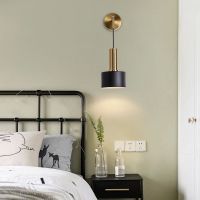 床头灯卧室壁灯北欧风简约现代镜前灯创意极简轻奢过道走廊墙壁灯