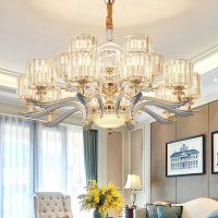 客厅吊灯新款轻奢水晶灯简约现代大气欧式灯具卧室灯餐厅灯