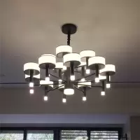 后现代简约客厅吊灯个性北欧家用餐厅书房卧室灯饰港式黑色灯具