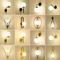 透明壁灯卧室床头灯餐厅客厅楼梯过道走廊门口墙壁灯led简约美式