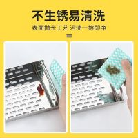 厨房置物架不锈钢免打孔单层调料调味品壁挂架墙上厨具酱油收纳架