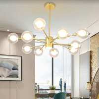 北欧创意个性客厅灯后现代简约卧室餐厅吊灯魔豆吊灯轻奢圆球灯具