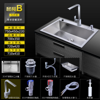 德国水槽单槽 厨房304不锈钢手工洗菜盆家用洗碗池大号台下洗手盆