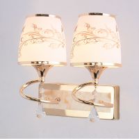 现代简约创意led水晶壁灯卧室床头灯欧式客厅背景墙楼梯过道壁灯