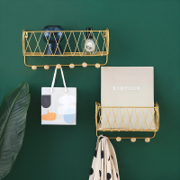 ins北欧墙上挂钩玄关钥匙挂架进门口墙壁收纳壁挂墙面装饰挂衣钩