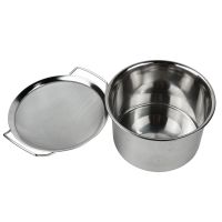 不锈钢密孔洗菜洗米洗芝麻淘小米盆沥水篮过滤网油炸网淘小米神器|8寸双耳宽边篮+20cm味盅