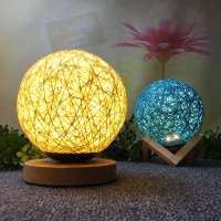 台灯卧室床头灯创意可调光浪漫生日礼物小夜灯温馨麻球灯藤球灯