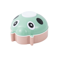 客厅创意多功能瓢虫糖果盒零食收纳盒干果盒分格多层水果盘沥水篮|（混色）抹茶绿十粉色