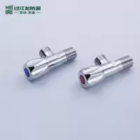 卫浴铜加厚长4分冷热水红蓝角阀马桶热水器龙头止水三角阀