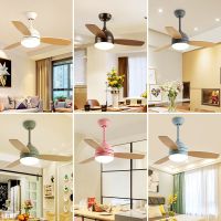 北欧吊扇灯简约美式风扇灯现代客厅餐厅家用卧室静音带电风扇吊灯