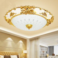 欧式吸顶灯卧室灯圆形led简欧美式温馨浪漫房间灯阳台走廊灯具