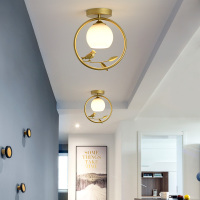 走廊过道灯现代简约阳台led吸顶灯北欧创意圆形入户玄关衣帽间灯