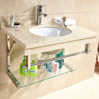 卫生间大理石洗手盆挂墙式洗脸盆陶瓷洗面盆组合洗漱台洗脸池