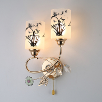 壁灯床头温馨浪漫田园风玻璃客厅卧室欧式现代简约楼梯过道led灯