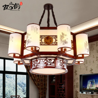 中式吊灯客厅复古中国风实木餐厅灯具仿古创意茶楼饭店包间吊灯