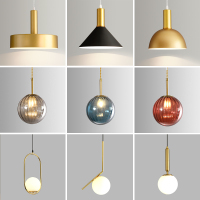床头吊灯现代简约北欧卧室灯创意极简餐厅吧台轻奢民宿长线小吊灯