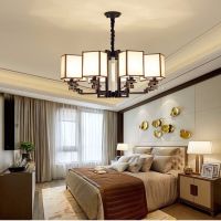 新中式吊灯客厅餐厅卧室别墅茶艺室装饰灯具复古灯具简约大气吊灯