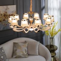 照明欧美式轻奢吊灯现代简约大气水晶灯客厅餐厅灯具灯饰套餐