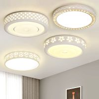 led卧室吸顶灯具圆形现代简约节能房间灯温馨浪漫阳台过道灯遥控